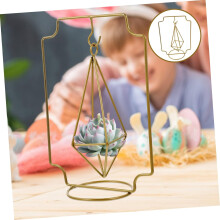 Lot de 2 petits supports en métal pour pots de fleurs, présentoir pour cadres photo et plantes d'intérieur