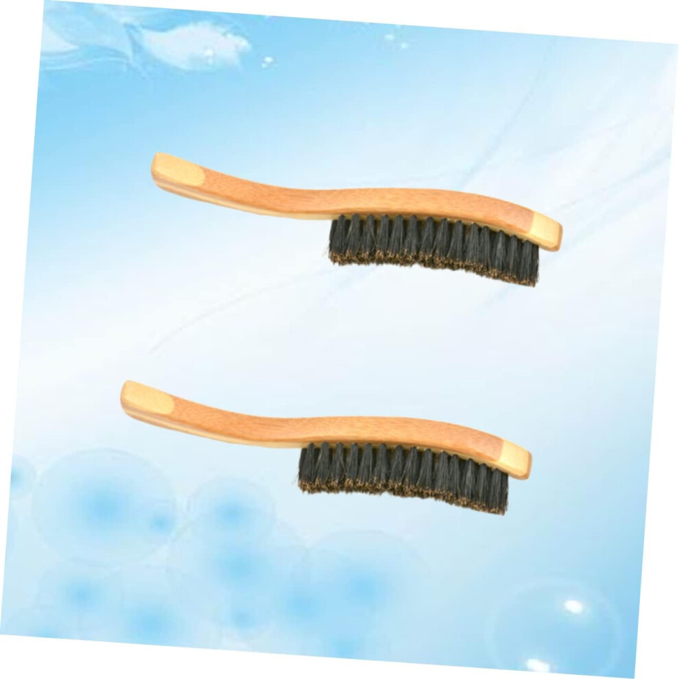 Hkhbjs 2Pcs Long Handle Beard Brush Men's Beard Shaving Maker For Daily Shaving Routine