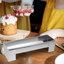 U-formet kakerullholder i rustfritt stål, bakeform, 25,5 x 13,5 x 6,5 cm