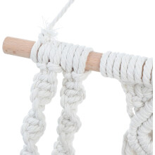 Półka ścienna Boho Macrame, wisząca, bawełniana, beżowa, pływająca, łatwa w montażu, przenośna
