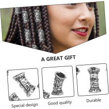 10pcs Retro liga chapéu chapéu Dreadlock chapéu para DIY jóias acessório oco fora cabelo Décor