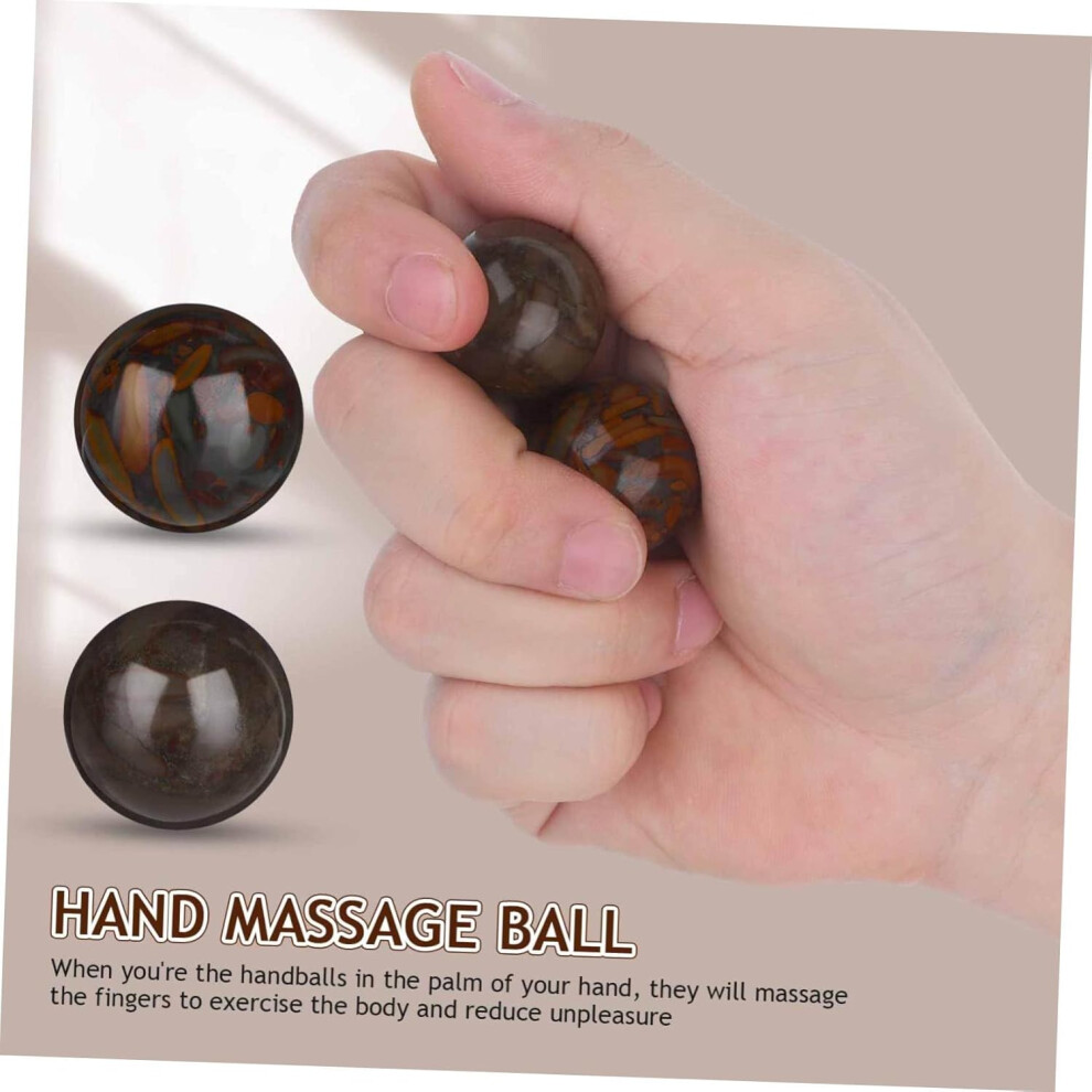Hkhbjs 2Pcs Small Hand Training Massage Balls Stone Hand Rolling Exercise Balls