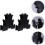 2Pcs Black Plastic Dumbbell Rack Stand 3-Tier Vertical Dumbbell Storage Holder Bracket 2