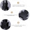 2Pcs Black Plastic Dumbbell Rack Stand 3-Tier Vertical Dumbbell Storage Holder Bracket 3