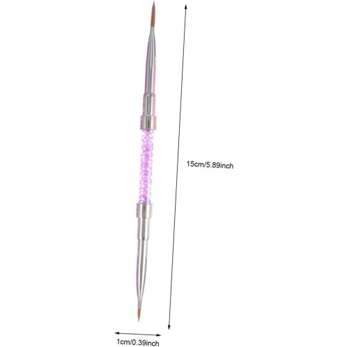 2pcs Pincel de Arte das Unhas Long Handle Pen Strass Tools Home Use 1