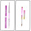 2pcs Pincel de Arte das Unhas Long Handle Pen Strass Tools Home Use 4