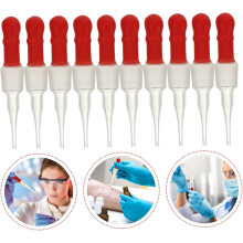 Skleněné kapátka na tekutiny, přenosné pipety 10 ks 30ml bílé špičky ze skla pro laboratorní domácí a školní experimenty