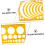 2pcs Drawing Template Ruler Useful Measuring Tool Geometric Templates Rulers Plastic Draft 3