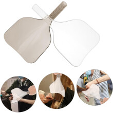 2pcs Hair Coloring Face Cover Haircut Spray Shield with Handle and Black Reusable Barber Salon Hairdressing