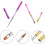 2pcs Pincel de Arte das Unhas Long Handle Pen Strass Tools Home Use 7