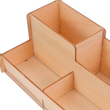 Stiftehalter-Organizer aus Holz, DIY-Schreibtischaufbewahrungsbox für Homeoffice, großes Fassungsvermögen, einfache Montage