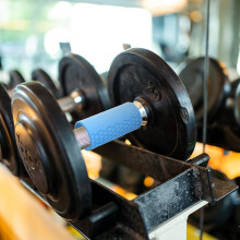 Verdickte Silikon-Hantelgriffe, 10 cm, 2 Stück, rutschfest, komfortabel, für Krafttraining und tägliches Fitnesstraining