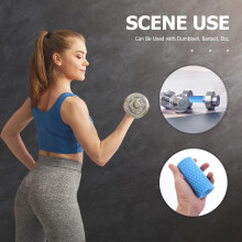 Poignées d'haltères en silicone épais, 10 cm, lot de 2, antidérapantes et confortables, pour musculation et fitness quotidien.