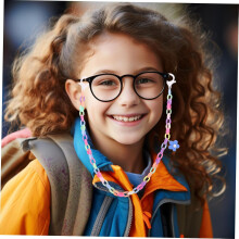 Designer-Maskenkette für Jungen und Mädchen, Brillenband mit Blumenmuster, bequemer Maskenhalter für Schule, Reisen und Outdoor-Aktivitäten