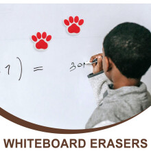 10pcs Magnetic Cartoon Whiteboard Erasers EVA Felt Composite, Cat Paw Design