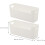 Caixa de organização de plástico multipropósito de 2pcs com alças White Desktop 2