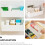 Caixa de organização de plástico multipropósito de 2pcs com alças White Desktop 4