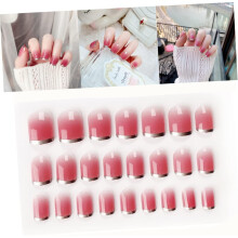 DIY Gradient Nail Art Stickers Lättapplicerade Lösnaglar för Kvinnor Flickor Unikt Nageldekor Kit