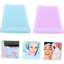 10 unidades de espátulas de silicona con forma de pala ondulada para exfoliación suave y extracción de puntos negros.