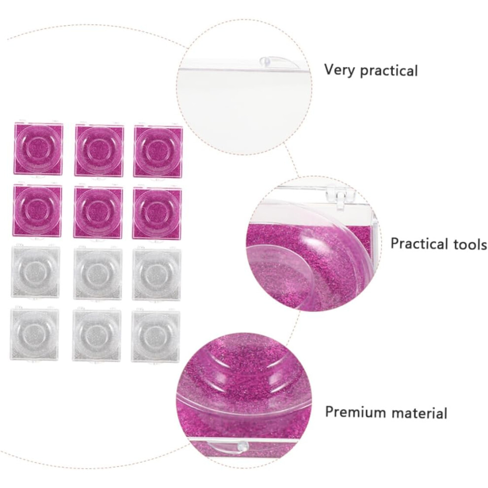 Hkhbjs 12Pcs False Eyelash Organizer Plastic Lash Case Eyelash Storage Box For Makeup Storage Case