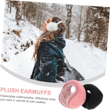 Lot de 2 cache-oreilles d'hiver chauds et confortables, en maille douce, pour l'extérieur par temps froid.