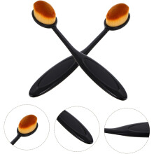 2 ovale Foundation-Pinsel zum Entfernen von Nagelstaub und zum Verblenden von Make-up
