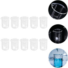 100-ml-Messbecher aus Glas mit Ausgießer, 10 Stück, für die Flüssigkeitsmessung im Labor