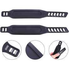 2 PCs ajustáveis anti-deslizamento exercício bicicleta pedal correias com fivela de plástico