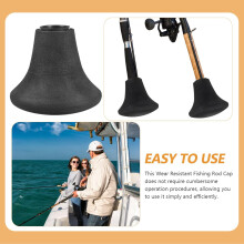 Coussin rond en EVA pour canne à pêche, ceinture, grand étui pour canne à pêche, porte-canne pour kayak et bateau