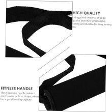 2 Stück Fitnessgriffe mit elastischem Riemen, 135 mm Schaumstoffgriff und D-Ring