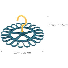 2 stuks ondergoedhangers, plastic droogrek, meerdere hangers, blauw, antislip, draaibaar ontwerp, PP-materiaal