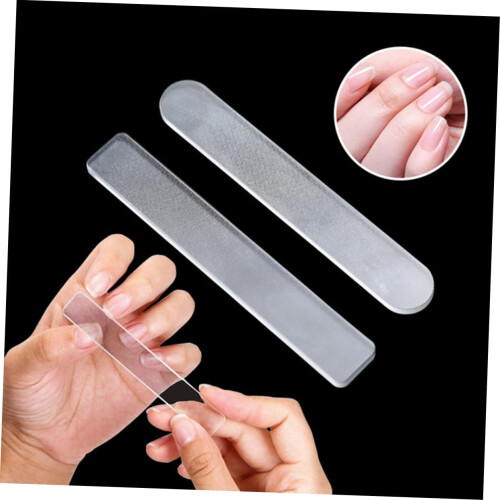 2 Stück Glasnagelfeilen Nanometer Nagelpuffer 2