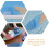 2pcs DIY Silicone Surfboard molde em forma para fundição Epoxy, Surfboard Coaster conjunto de molde de silicone 8