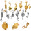 12pcs Jewelry Extender Chain for Bracelet Making Lobster Clasps Adjustable Extender Chains 8