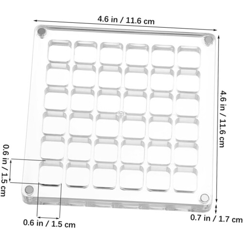 2er-Set Acryl-Muschel-Displayboxen mit 36 Fächern, Muschelhalter 1