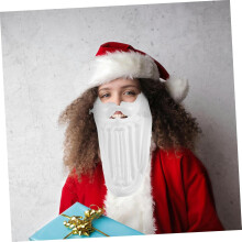 Barba di Babbo Natale gonfiabile, baffi finti, divertente costume per feste.