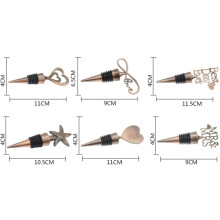 2pcs criativo elegante liga de bronze garrafa de vinho plug forma estrela reutilizável fácil de usar parafusos de vinho