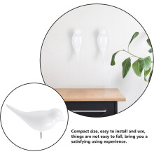 2 PCs Wall Hooks Ave Shape Resin Clothes Hooks Fácil de Instalar Sem Burrs Decorativo para Porta do Quarto