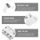 Handheld Body Fat Caliper Measurement Tool 2pcs Set White Cm/in Scale 8