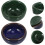 Ceramic Ink Dish Set 2pcs with Ice Crack Pattern, Multi-function Ink Plates in Peacock Green and Sapphire Blue 4