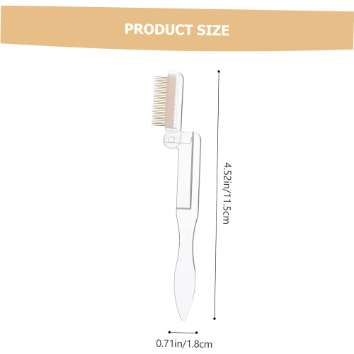 Foldable Eyelash Comb and Convenient Eyebrow Comb 2Pcs Stainless Steel Folding Eyelash Combing Tool 1