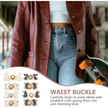 12Pcs Adjustable Jeans Waist Tightener Buttons Pants Clips for Waistband Tightening