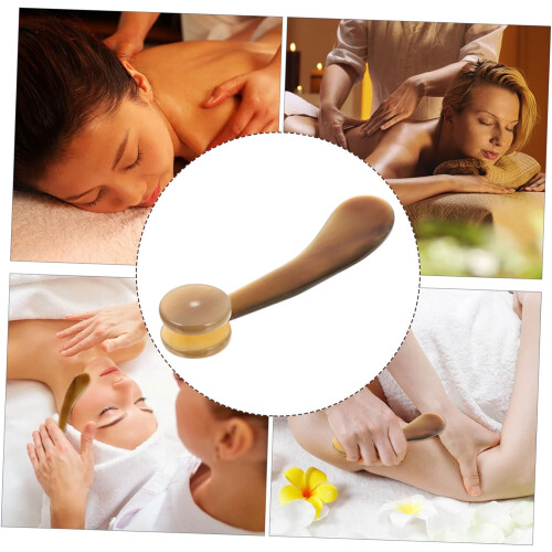 2pcs Portable Scraping Plate Ox Horn Massaging Roller Multi-purpose Massage Roller 1