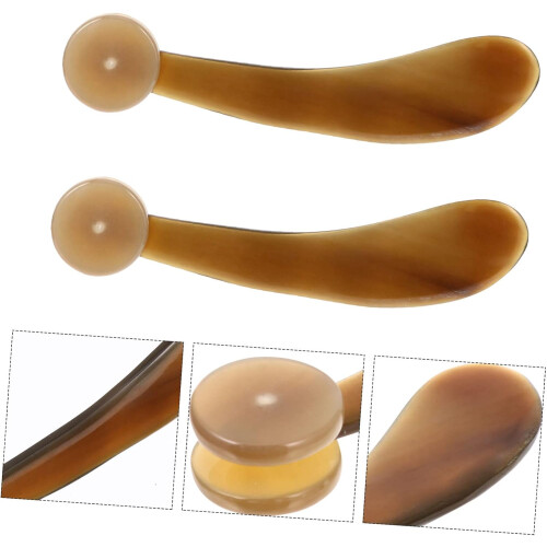 2pcs Portable Scraping Plate Ox Horn Massaging Roller Multi-purpose Massage Roller 2