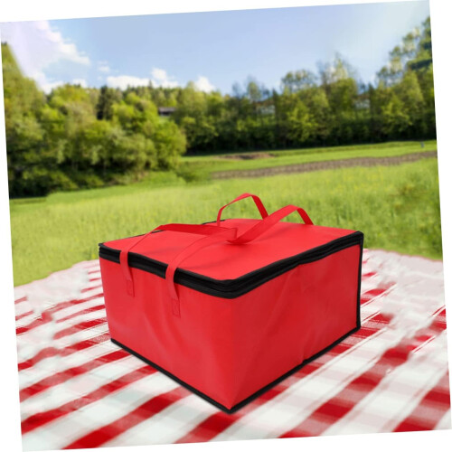 Saco de almoço isolado decorativo do saco de alimentos isolado térmico de 2pcs para compras 1