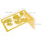 2Pcs Yellow Ginkgo Leaf Metal Bookends Desktop Book Organizer Multi-Function Book Stands 2