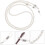 Lot de 2 chaînes antidérapantes blanches pour lunettes - Accessoires élégants 3