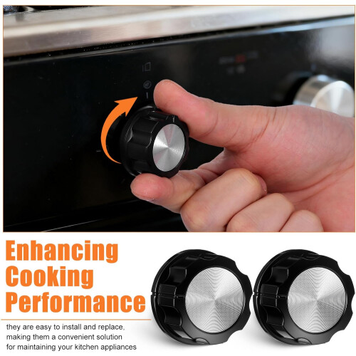 2pcs Air Fryer Timer Knob Replacement, Oven Control Switch Button Compatible Pressure Cooker 2