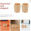 2pcs Pine madeira hexagonal lápis suporte mesa organizador 5