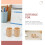 2pcs Pine madeira hexagonal lápis suporte mesa organizador 6